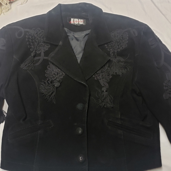 Women's Suede Jacket - Picture 2 of 6